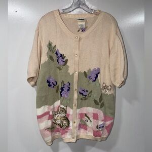 Vintage Northern Reflections Cat Knit Sweater